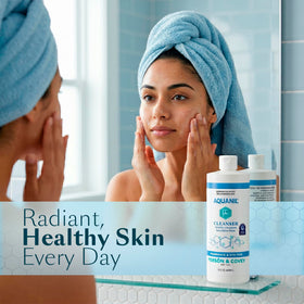 Aquanil being applied to dry skin and removed for makeup lift