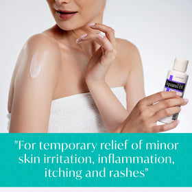 Applying Aquanil on forearm demonstrates soothing action and easy spread benefit