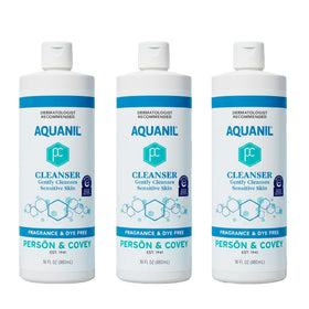 Aquanil front label showing gentle cleanser benefits and pack size