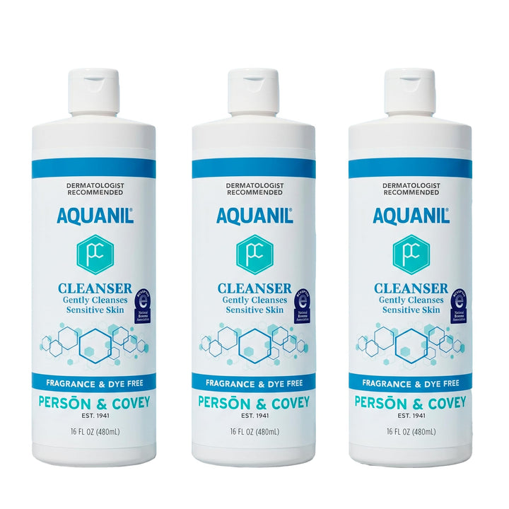 Aquanil front label showing gentle cleanser benefits and pack size