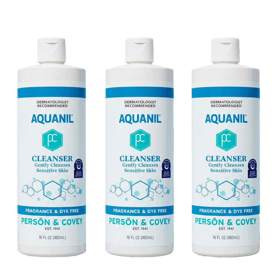 Aquanil front label showing gentle cleanser benefits and pack size