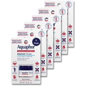 Aquaphor front jar showing compact travel size and clear brand benefit