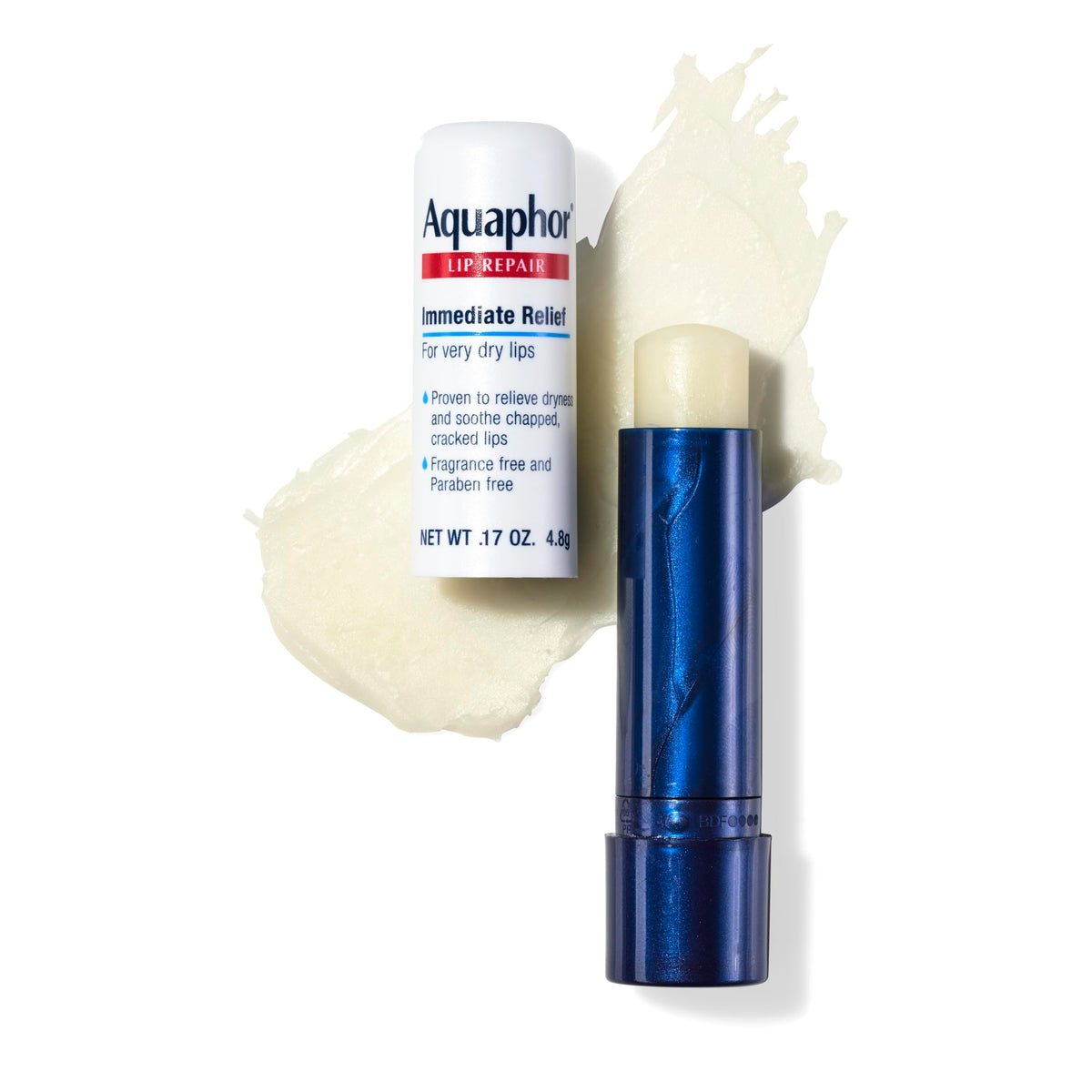 Aquaphor front pack showing four sticks and brand moisturizing benefits