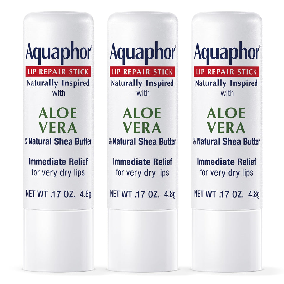Aquaphor front packaging three sticks showing compact travel-ready set