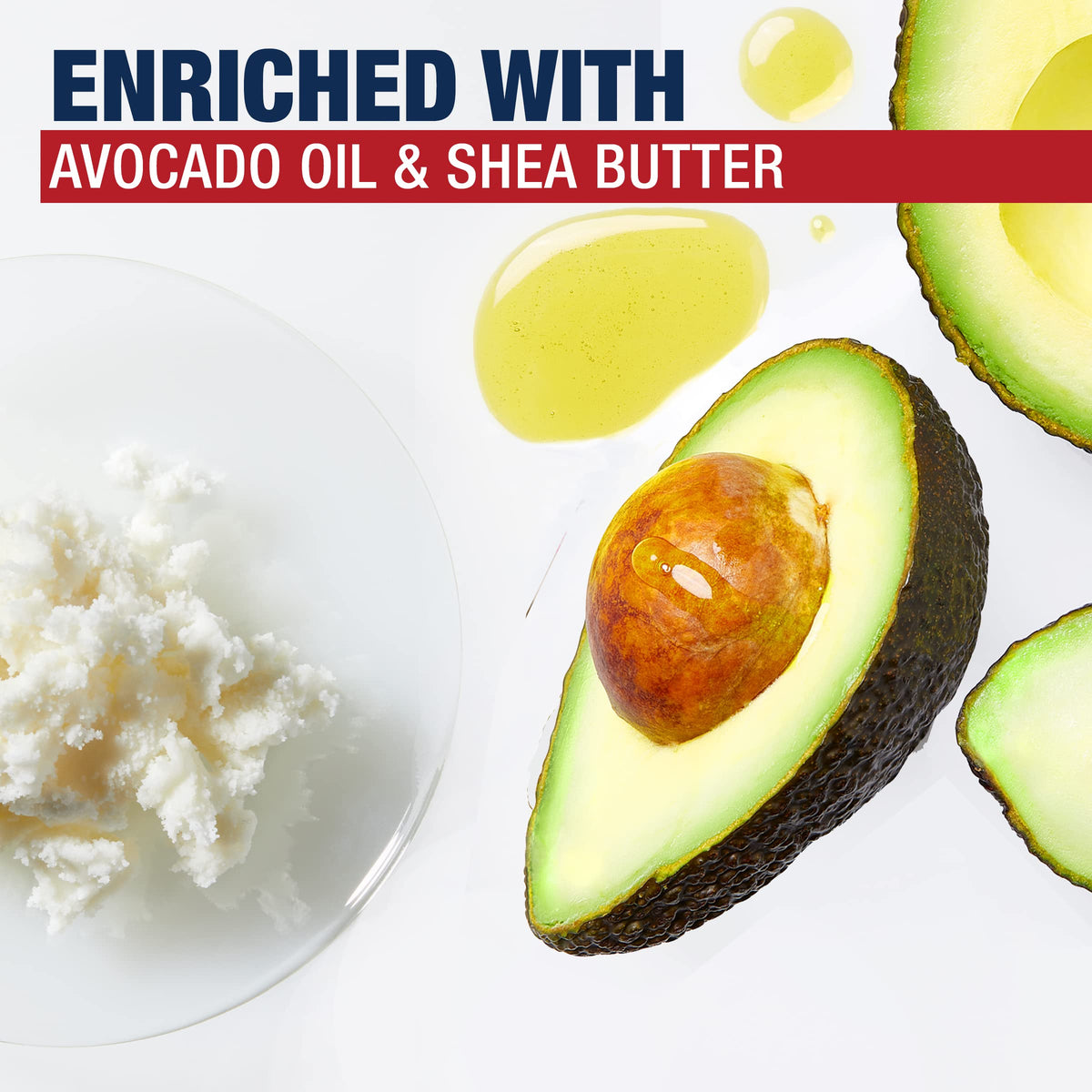 Aquaphor balm stick ingredients label view showing avocado oil and shea butter