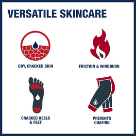 Aquaphor balm stick in outdoor setting showing protection against wind and friction