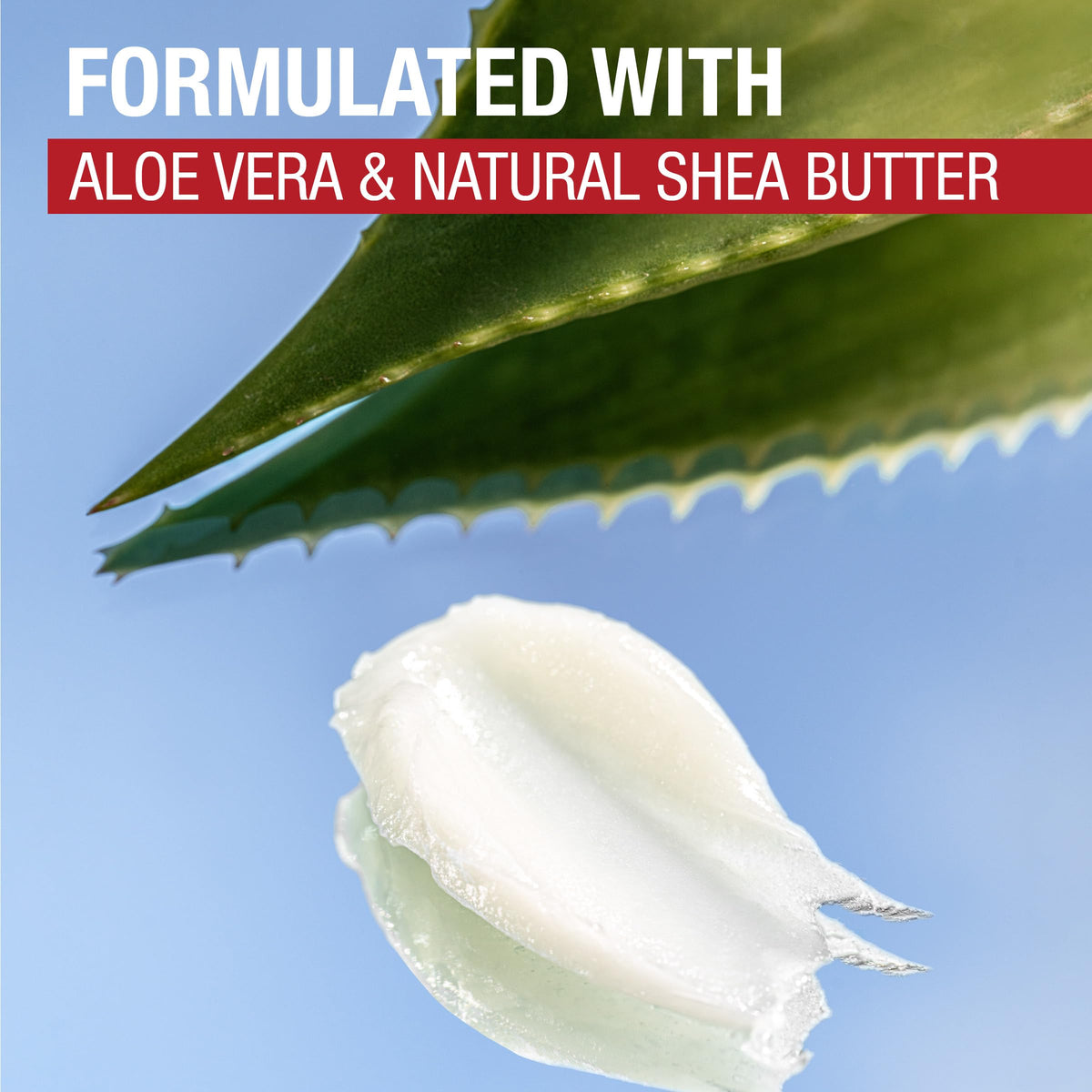 Aquaphor ingredients display with aloe and shea butter highlighting nourishment
