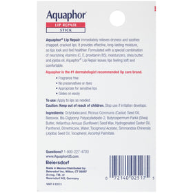 Aquaphor ingredients display with shea and jojoba showing nourishing benefits