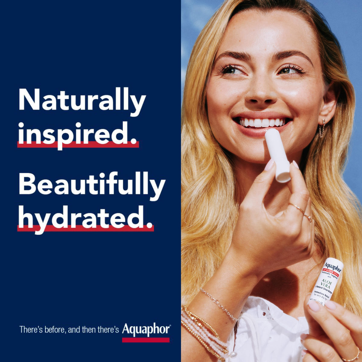 Aquaphor texture close-up showing smooth balm and lightweight sheen