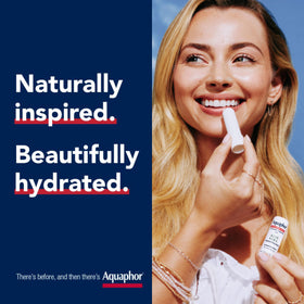 Aquaphor texture close-up showing smooth balm and lightweight sheen