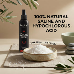 Aquia 8oz bottle in hand showing scale and travel-friendly convenience