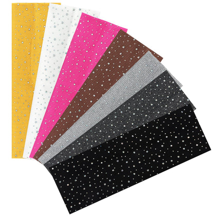 Araluky front view of seven wide headbands showing style and benefit