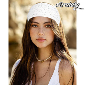 Araluky headband worn with casual outfit for polished look