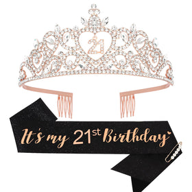 Araluky tiara front view showing elegant rhinestone design and regal look
