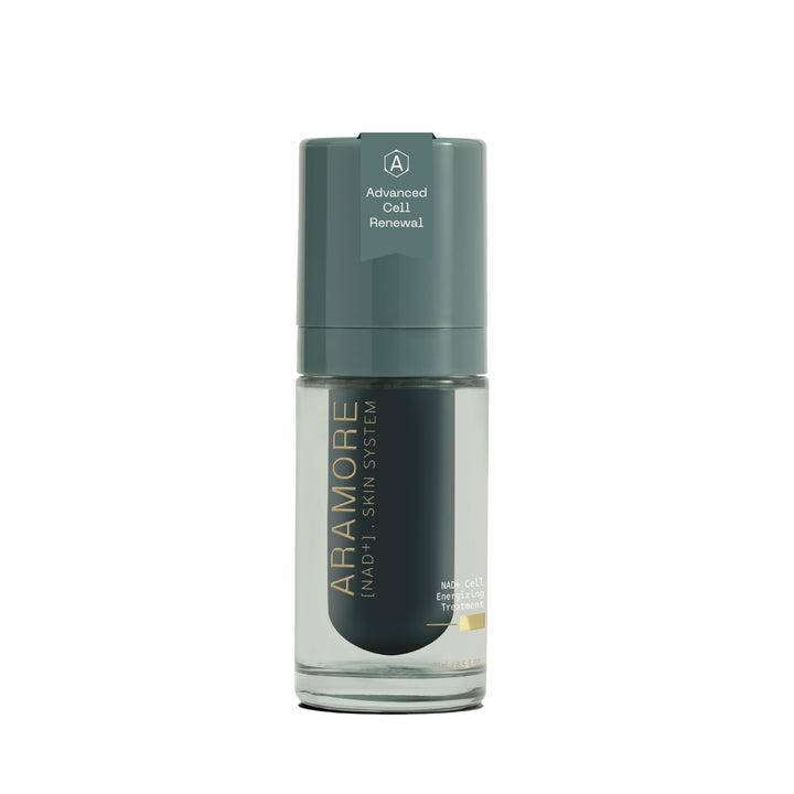 Aramore front packaging 15ml showing compact treatment and clear labeling, promotes clarity