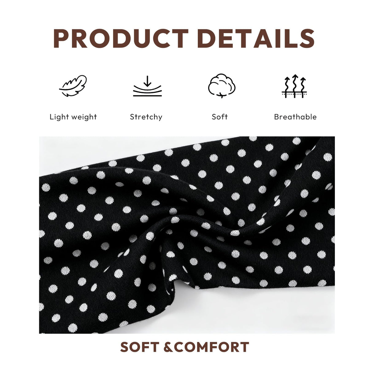 Aranya close-up of soft stretchy fabric highlighting breathable texture and comfort