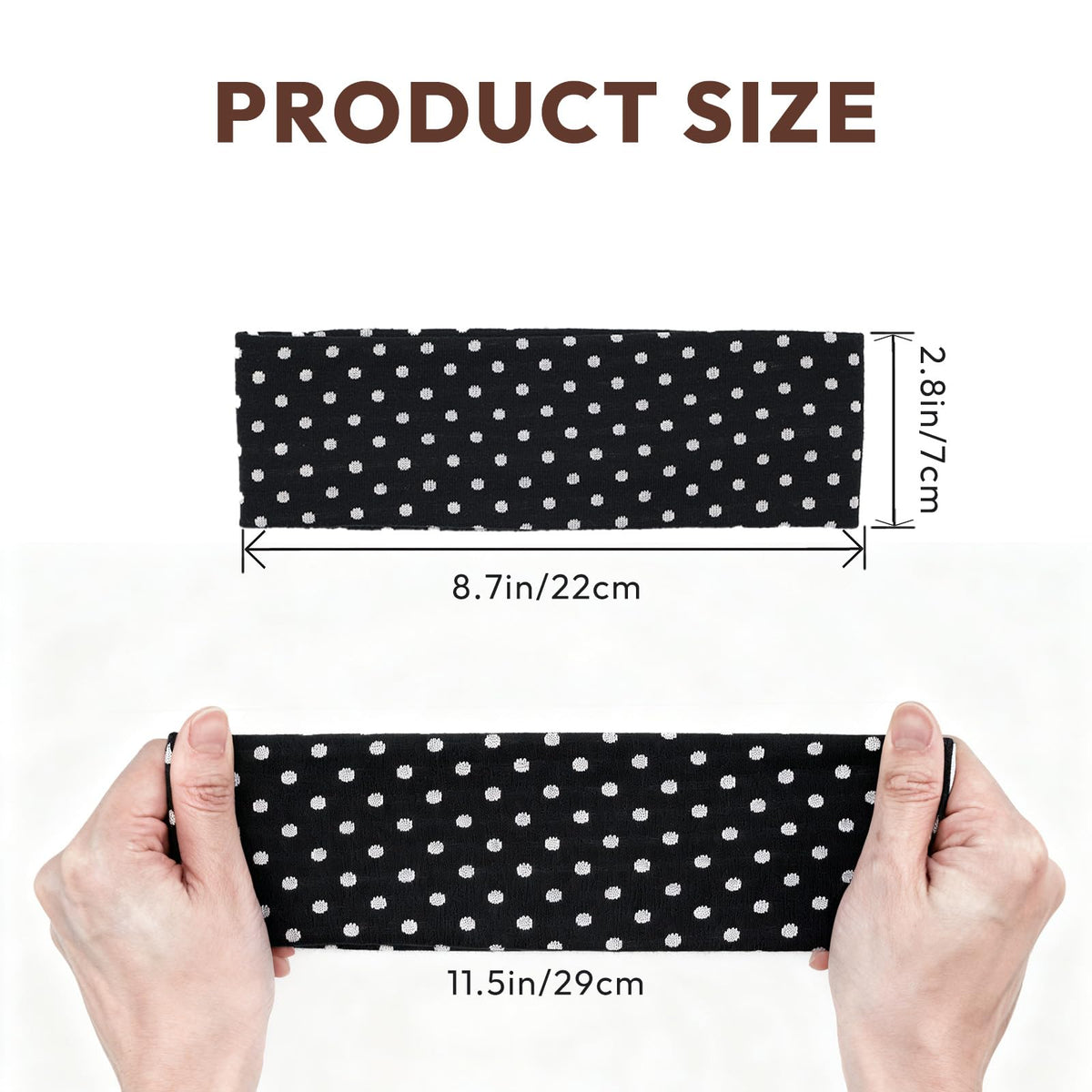 Aranya headband worn on model demonstrating retro look and secure all-day hold