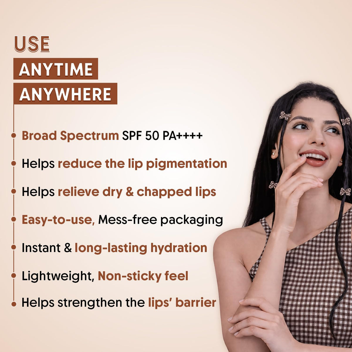 Aravi Organic lip balm in outdoor sunlight illustrating UV protection benefit