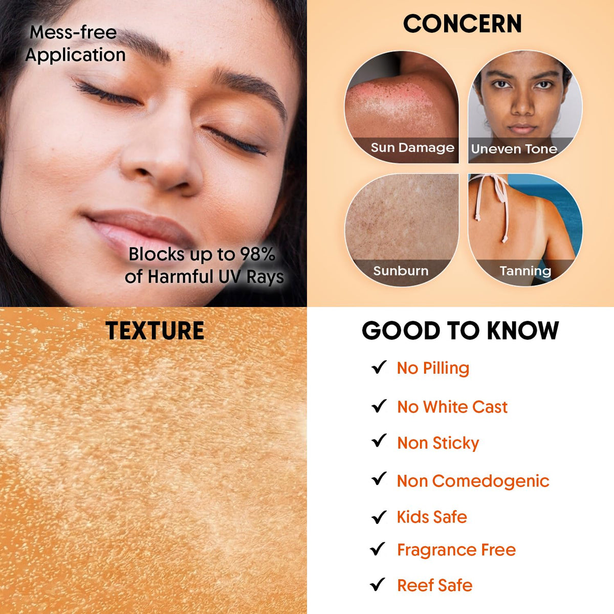 Aravi Organic mineral spray texture on skin providing lightweight feel