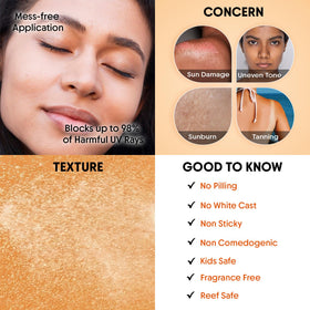 Aravi Organic mineral spray texture on skin providing lightweight feel