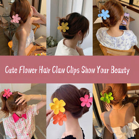 Arbogi on-model beach hairstyle showcasing floral clip as tropical accent