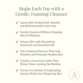 Archipelago Botanicals creamy pour texture demonstrating moisturizing lather benefit
