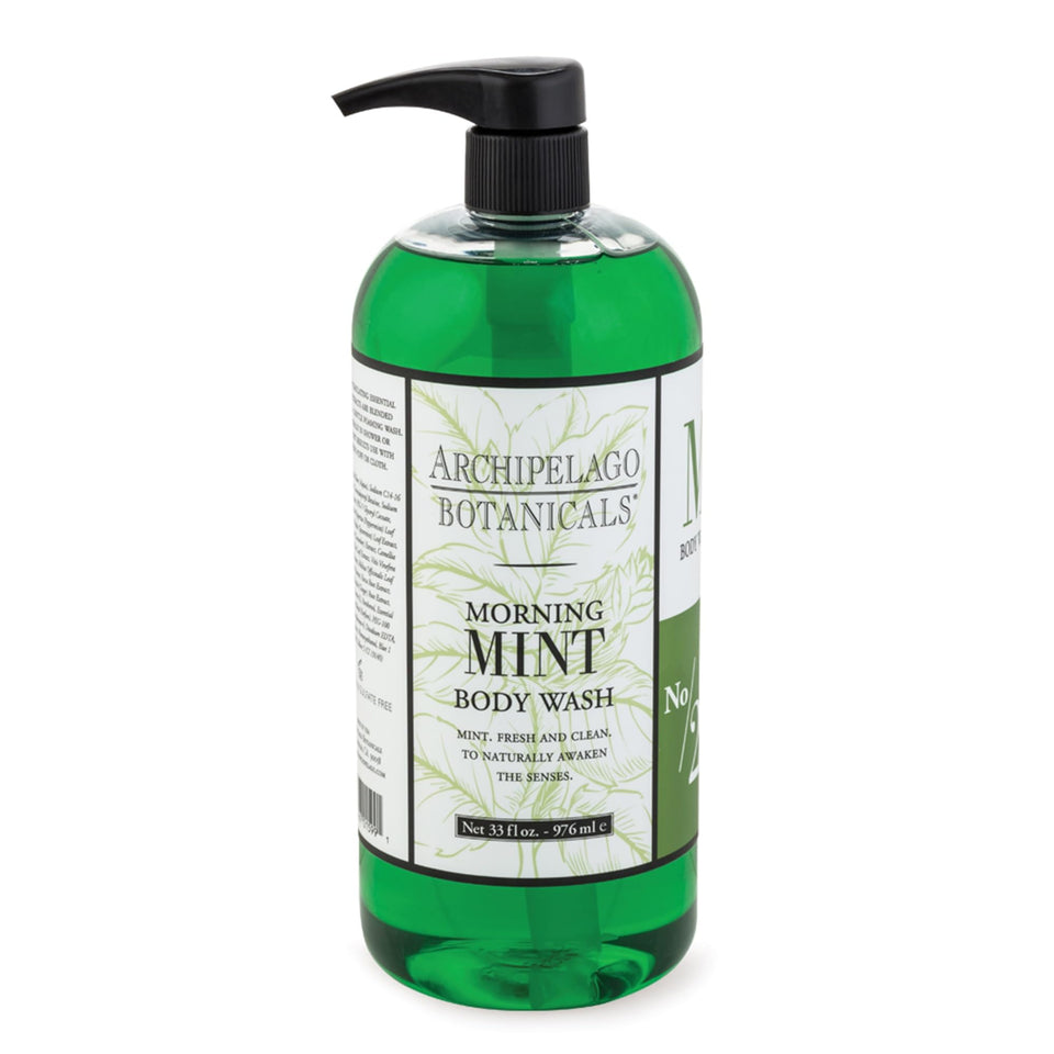 Archipelago Botanicals front bottle view showing clean label and size benefit