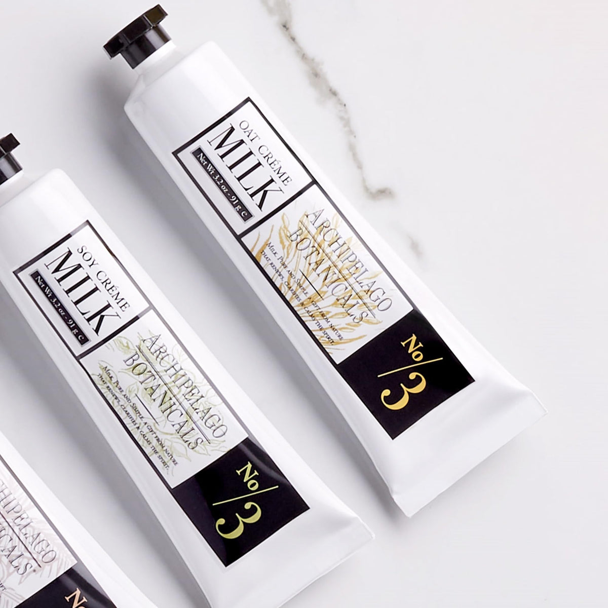 archipelago botanicals oat and botanical extracts flatlay illustrating natural ingredients