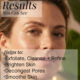 ARCONA cranberry gommage texture closeup revealing gentle peel and smoothing benefit