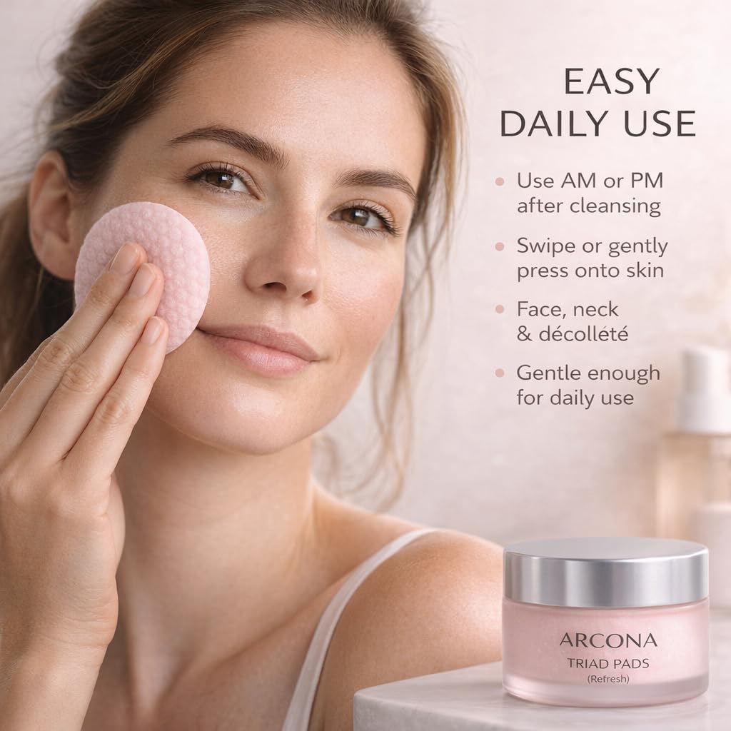 ARCONA before and after texture showing refined skin appearance