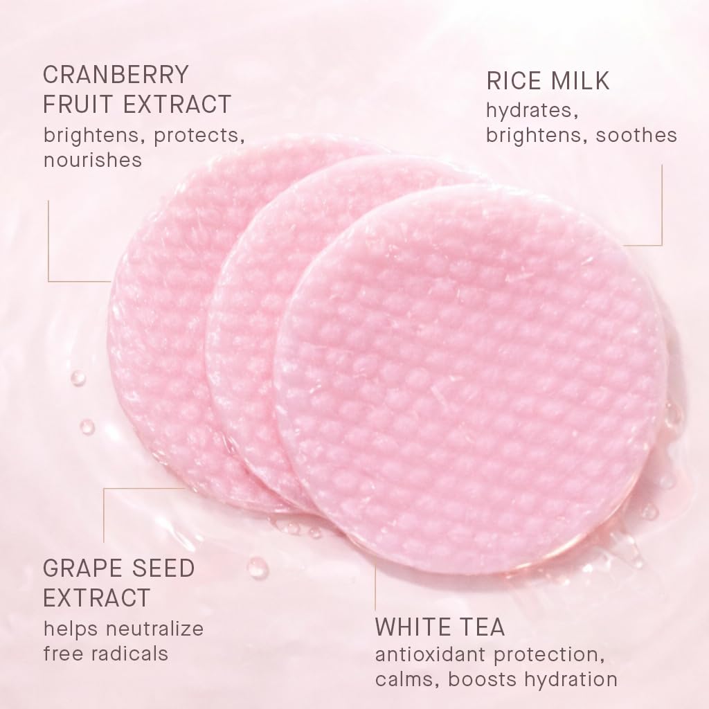 ARCONA close-up pad texture highlighting gentle milky formula