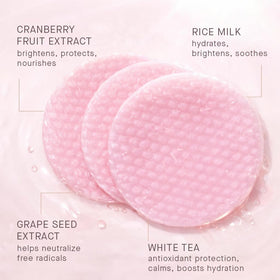ARCONA close-up pad texture highlighting gentle milky formula