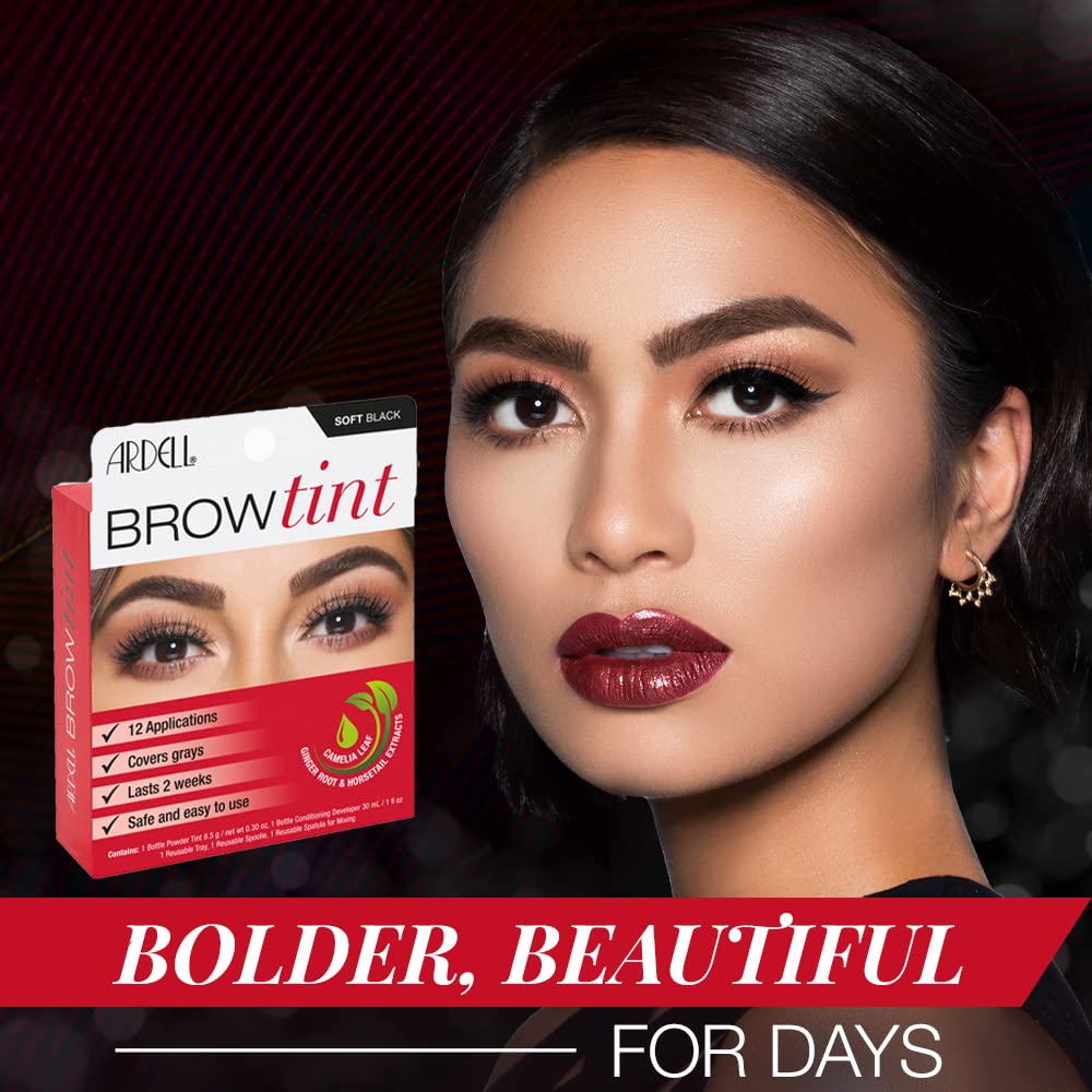 Ardell powder tint and conditioning developer close-up for easy mixing