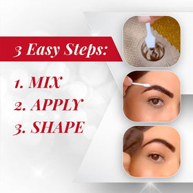 Ardell powder tint and developer close-up demonstrating texture and mixing benefit