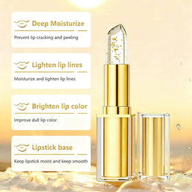 Areliaa lipstick gold case detail highlighting foil accents and smooth twist action — premium feel