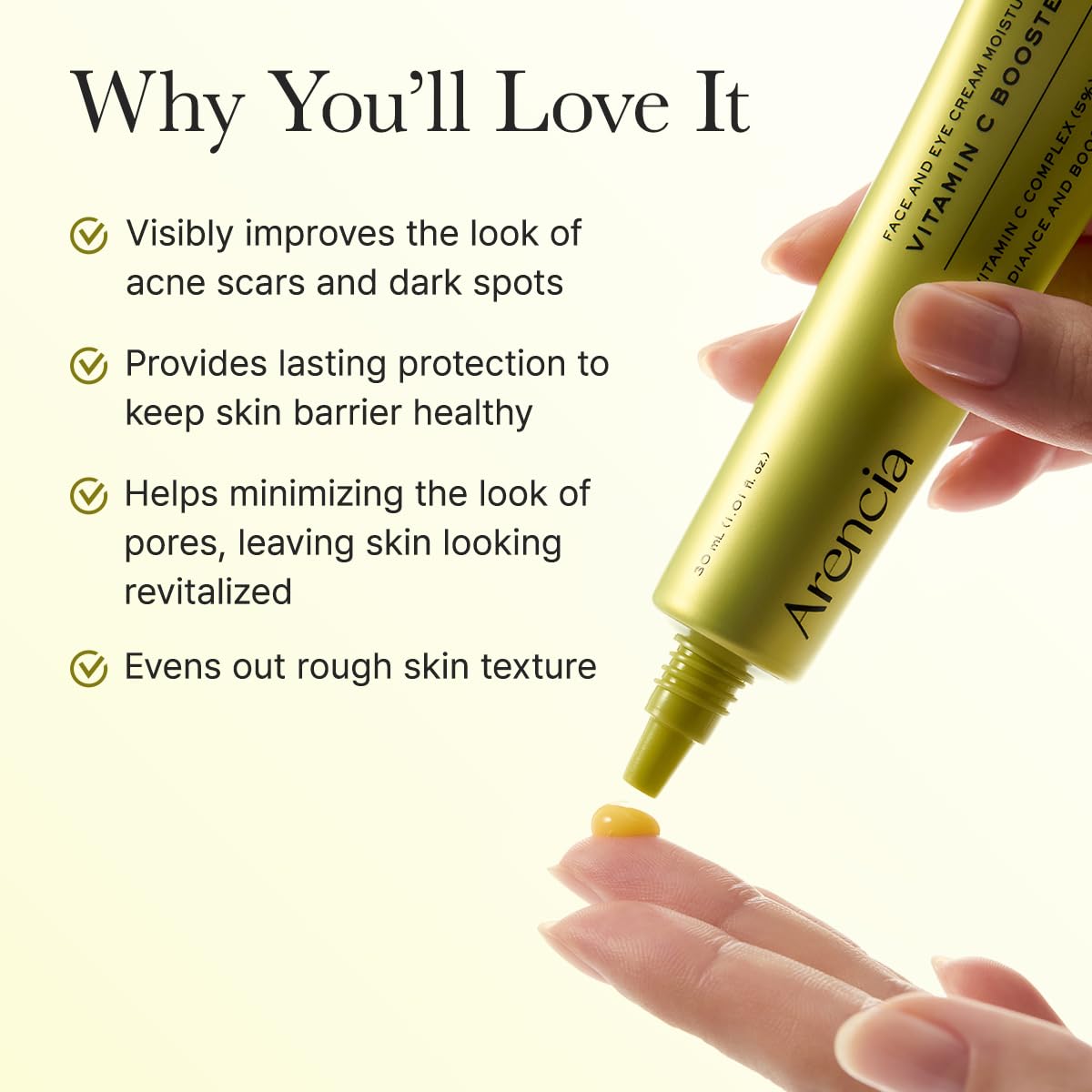 ARENCIA 10ml size compared with coin to show portable travel-friendly benefit