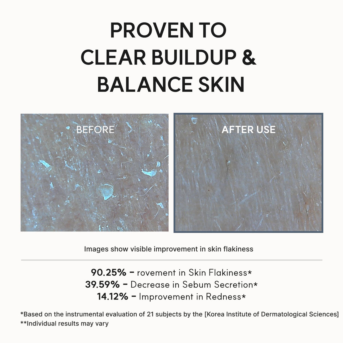 ARENCIA conceptual before after skin texture improvement visual