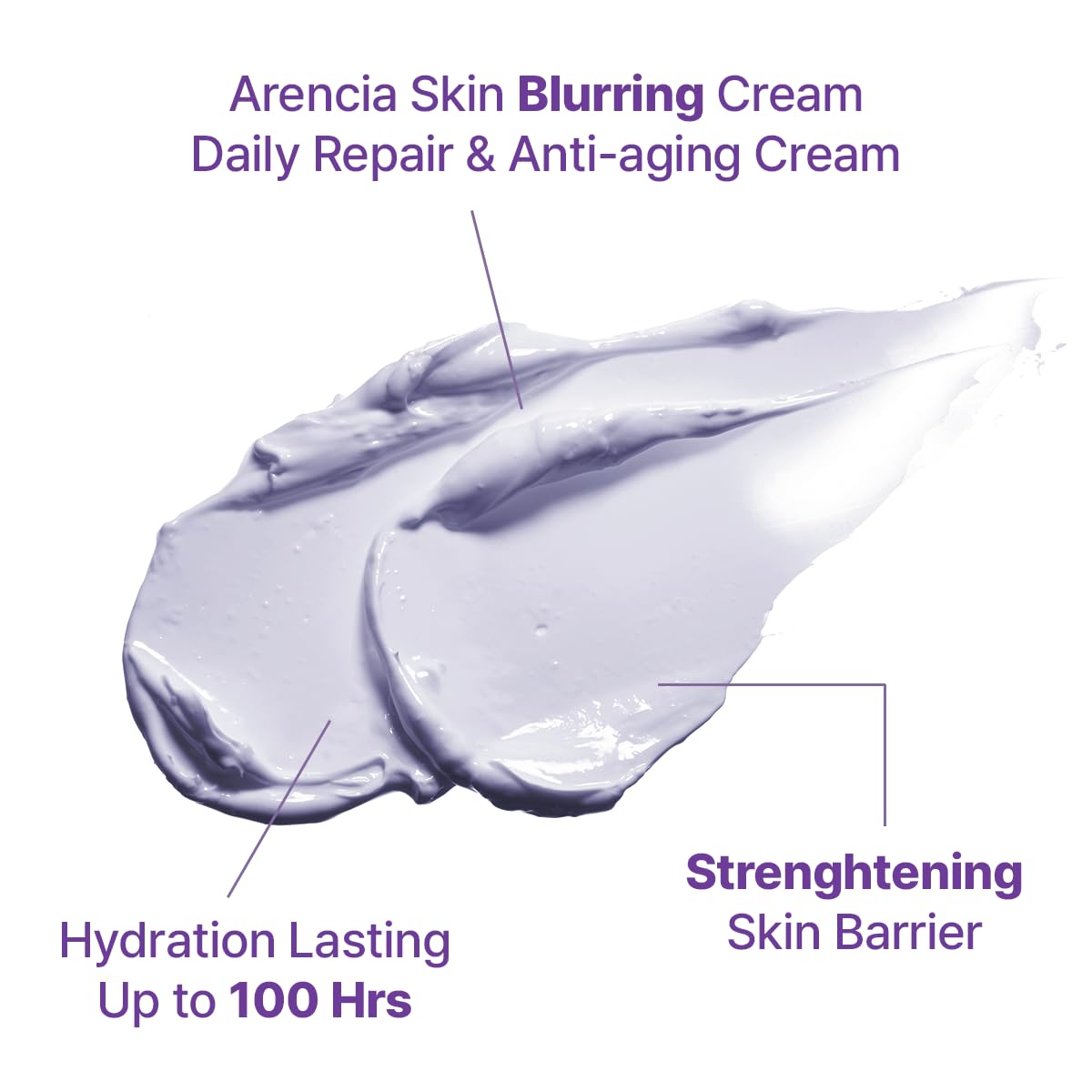 ARENCIA close-up cream texture highlighting smooth consistency and moisture