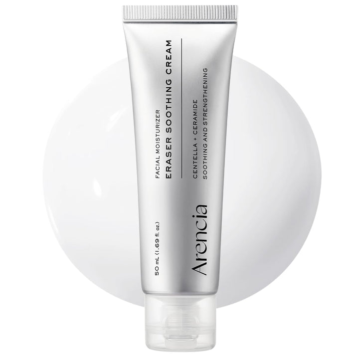 ARENCIA jar front view showing compact 50ml size and clean design for easy use
