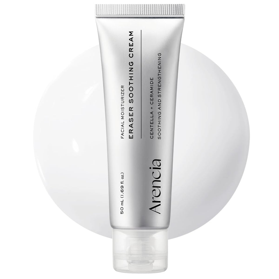 ARENCIA jar front view showing compact 50ml size and clean design for easy use