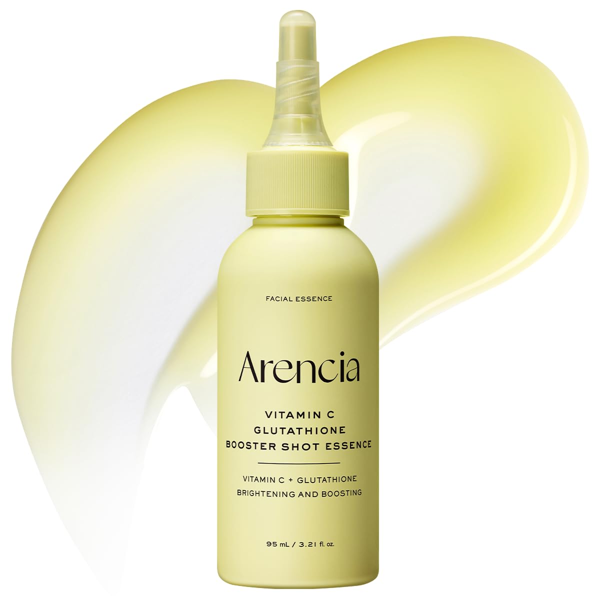 ARENCIA front bottle 95 mL showing sleek design and easy storage benefit