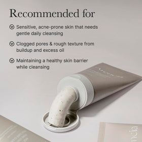ARENCIA on a bathroom vanity with towel showing everyday skincare placement