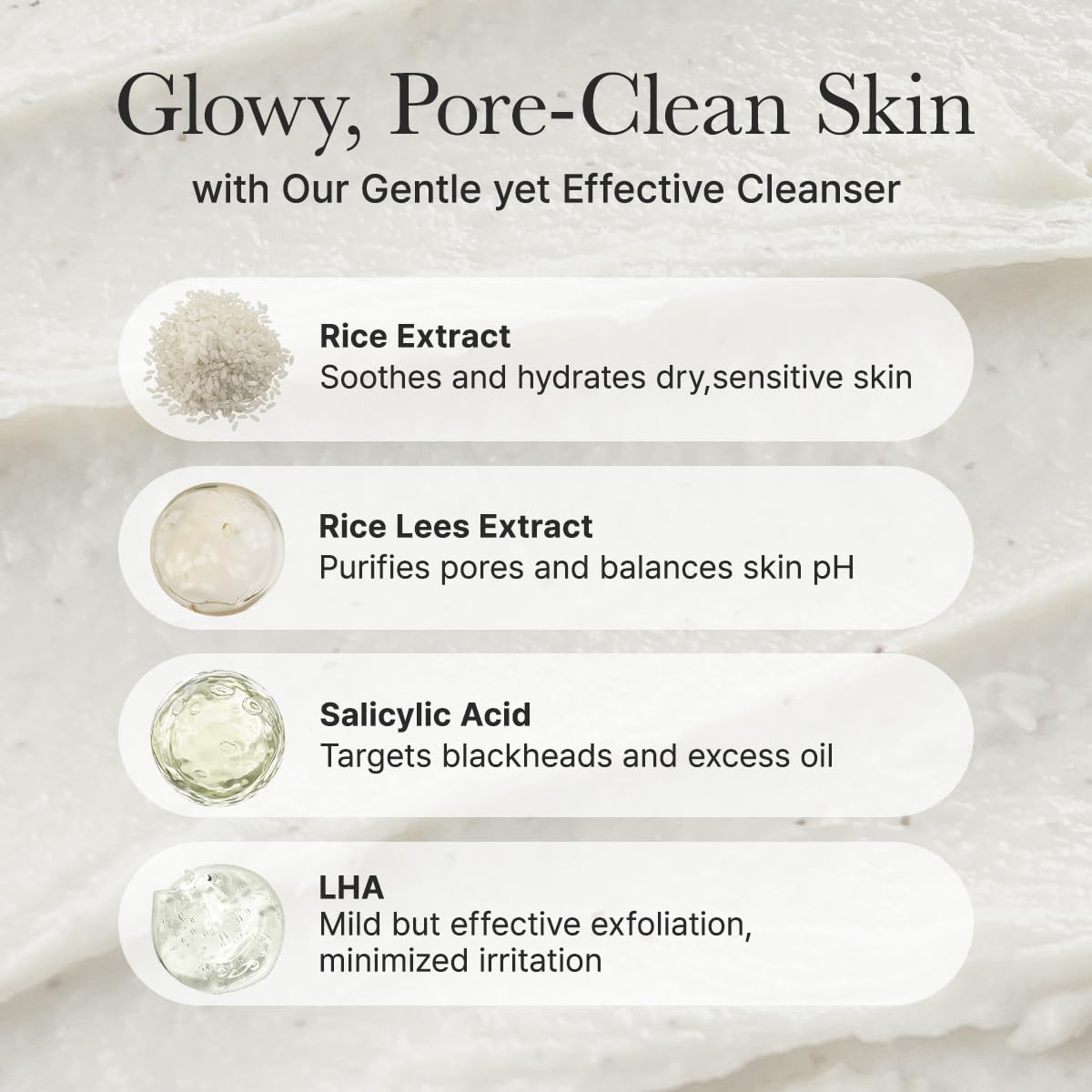 ARENCIA label detail showing salicylic acid and LHA ingredients for pore care