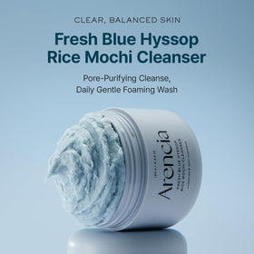 ARENCIA close-up of scrub texture highlighting gentle exfoliant and creamy consistency