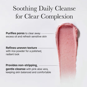 ARENCIA cleanser in hand demonstrating product size and coverage