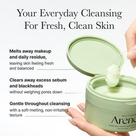ARENCIA Pore Melt removing foundation and mascara demonstration for effective cleansing