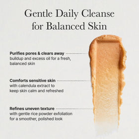 ARENCIA foam dispensed on hand demonstrating soft, non-stripping cleanse