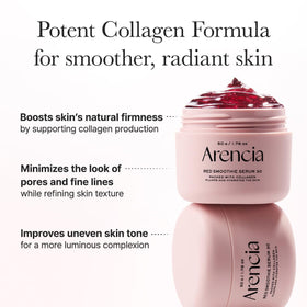 ARENCIA before and after morning glow showing firmer-looking skin benefit
