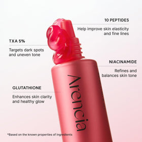 ARENCIA serum on hand application illustrating easy layering and comfort