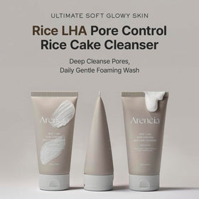 ARENCIA close-up of soft chewy rice-inspired texture highlighting gentle cleansing